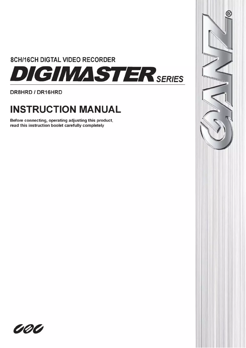 Page 1 de la notice Manuel utilisateur Ganz Digimaster DR16HRD