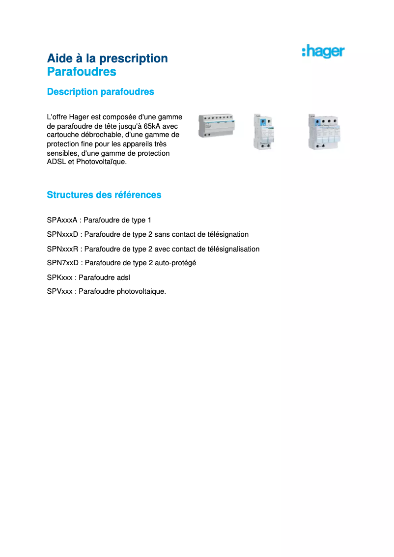 Image de la première page du manuel de l'appareil SPA412A