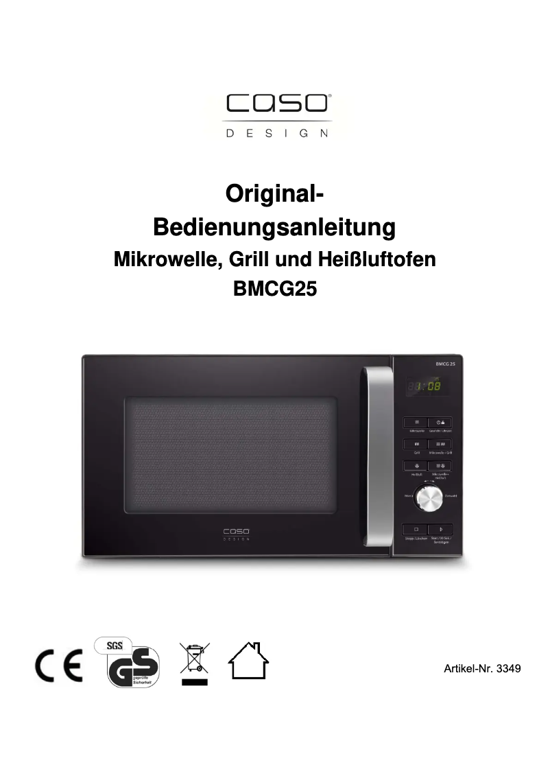 Page 1 de la notice Manuel utilisateur Caso BMCG25