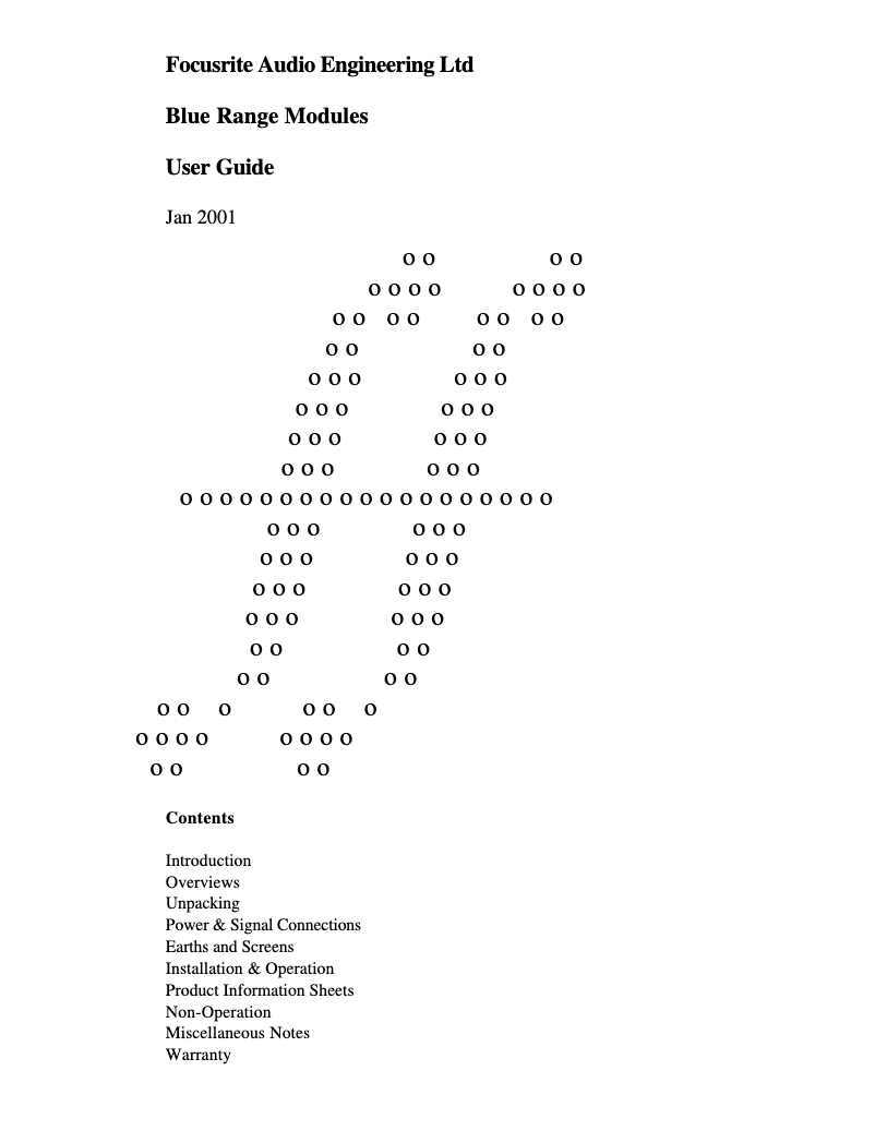 Page 1 de la notice Manuel utilisateur Focusrite Blue 315