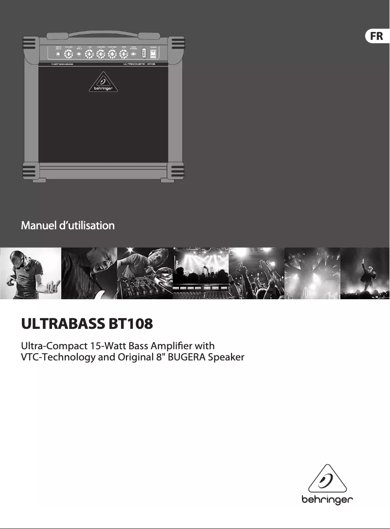 Page 1 de la notice Manuel utilisateur Behringer Ultrabass BT108