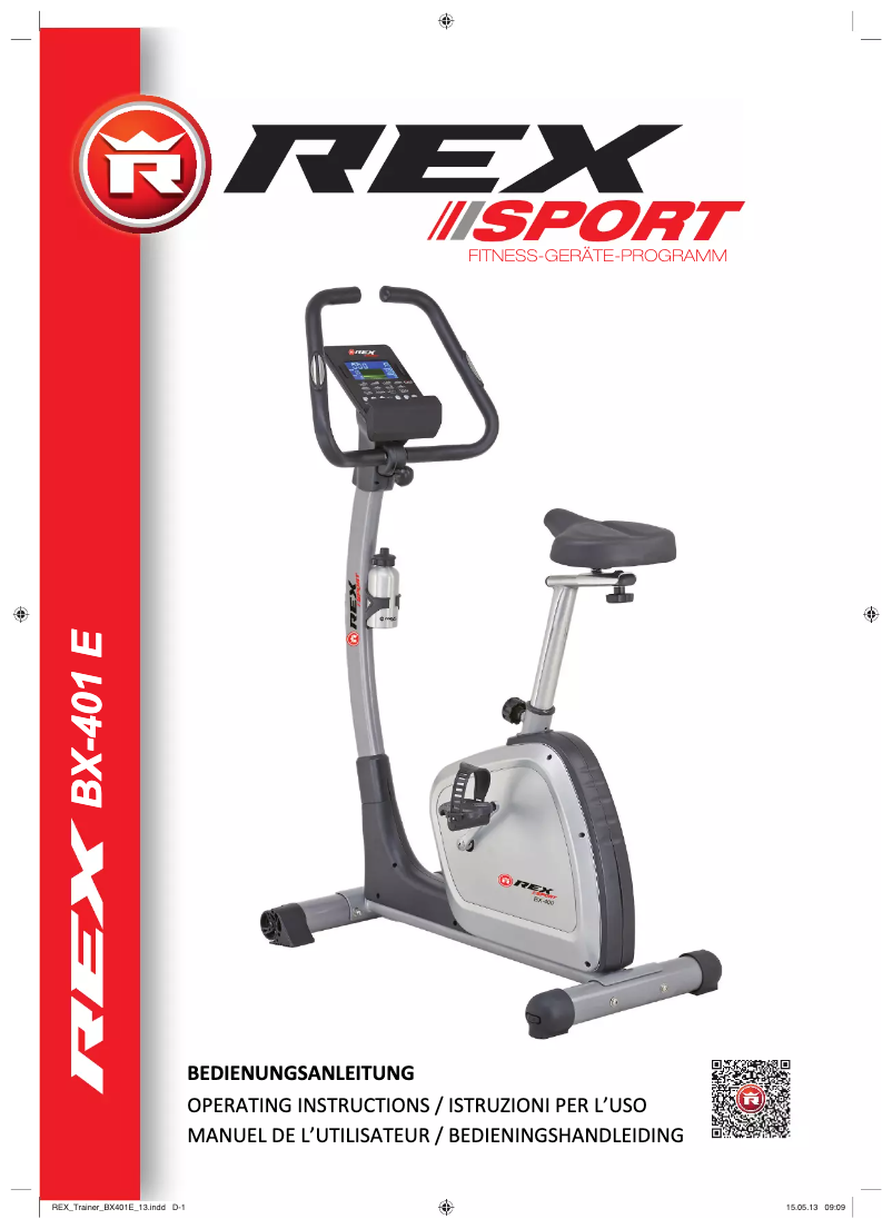 Image de la première page du manuel de l'appareil BX-401 E
