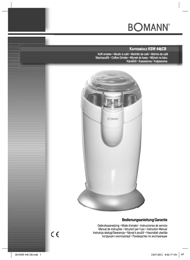 Page 1 de la notice Manuel utilisateur Bomann KSW 446 CB