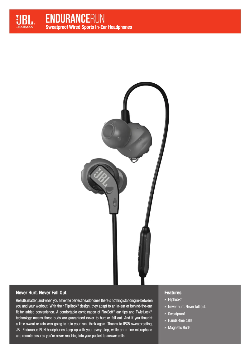 Page n°1 - Fiche technique JBL Endurance Run