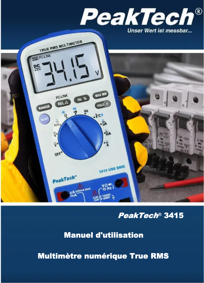 Page n°1 - Manuel utilisateur PeakTech 3415