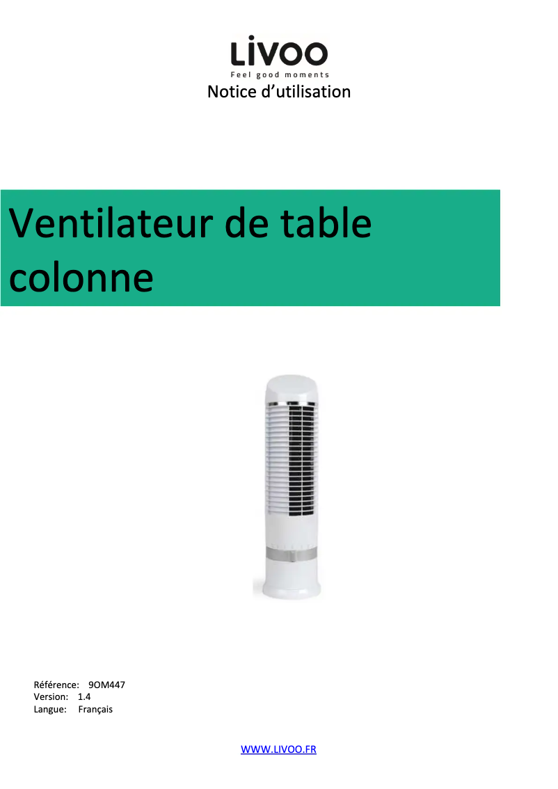 Página 1 del manual Manual de usuario Livoo DOM447