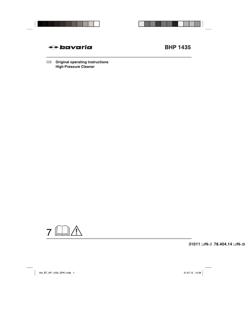 Page 1 de la notice Manuel utilisateur Bavaria BHP 1435