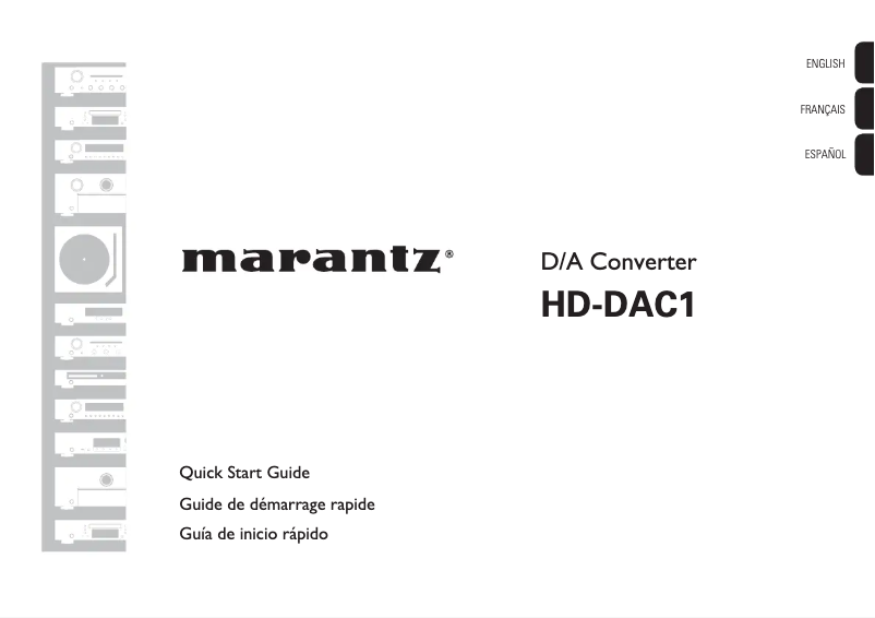 Página 1 del manual Guía de inicio rápido Marantz HD-DAC1
