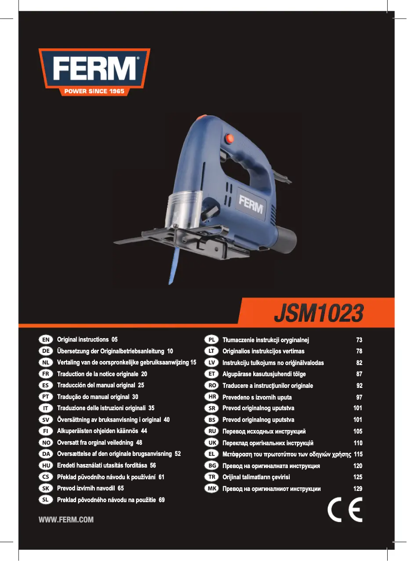 Image de la première page du manuel de l'appareil JSM1023