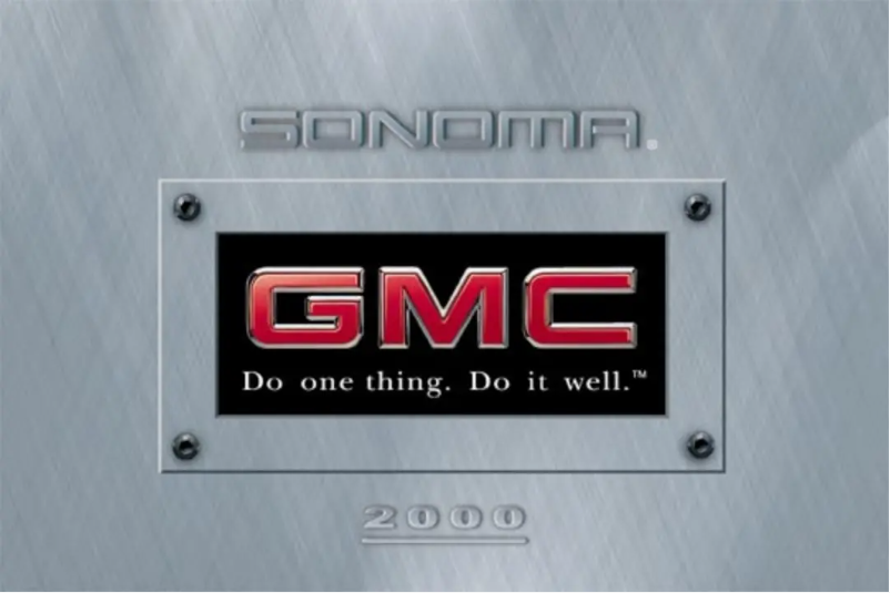Page 1 de la notice Manuel utilisateur GMC Sonoma (2000)