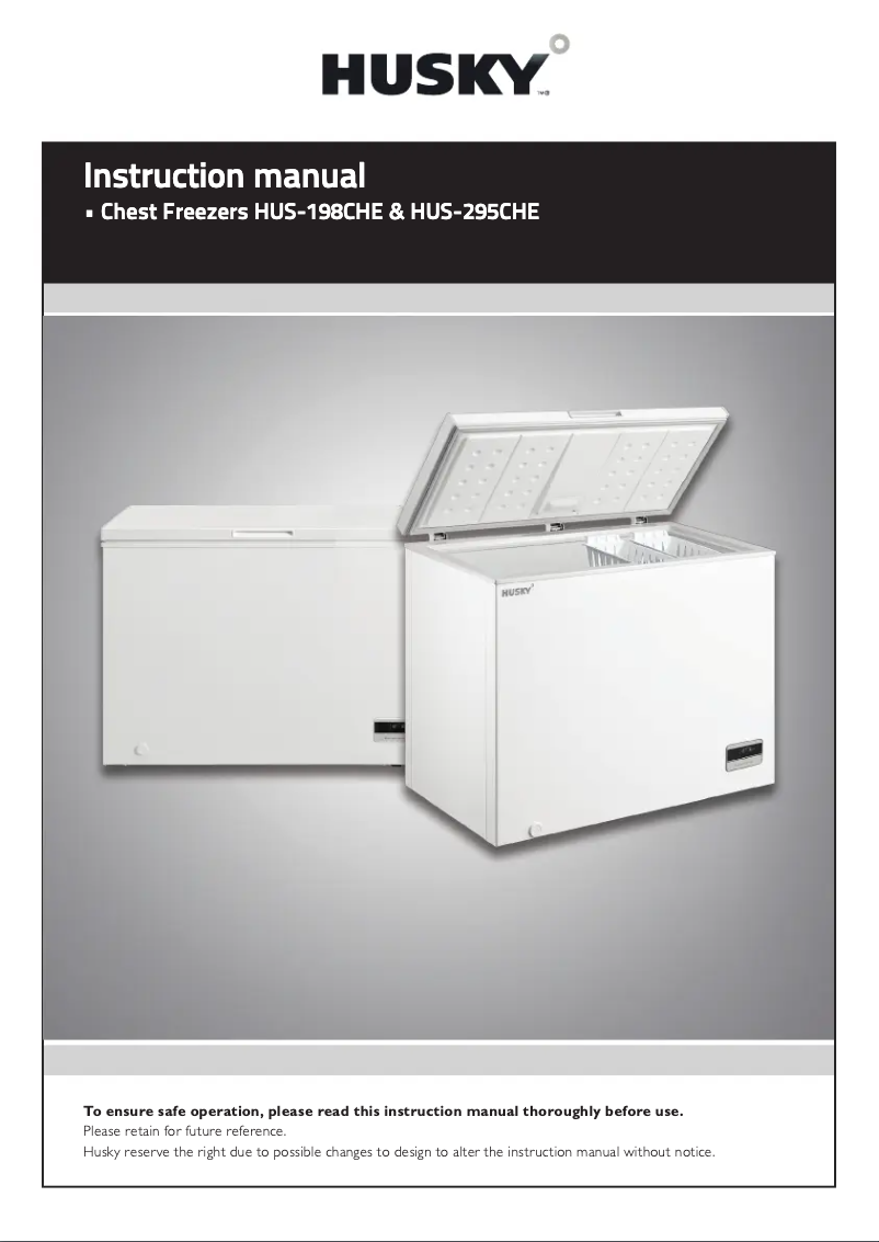 Page 1 de la notice Manuel utilisateur Husky HUS-198CHE