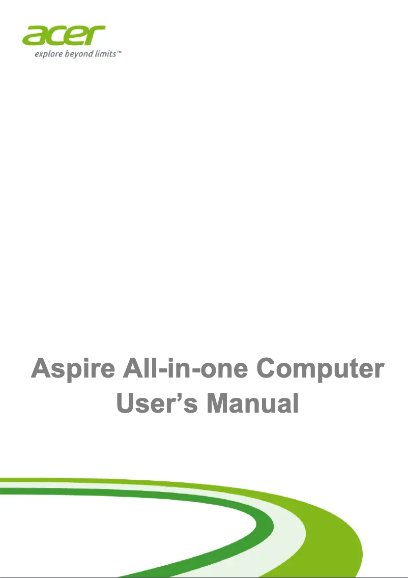 Imagen de la primera página del manual del dispositivo Aspire ZC-700G