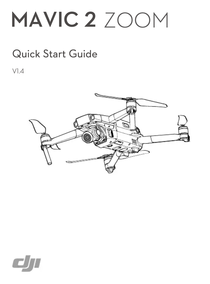 Page 1 de la notice Guide de démarrage rapide DJI Mavic 2 Zoom