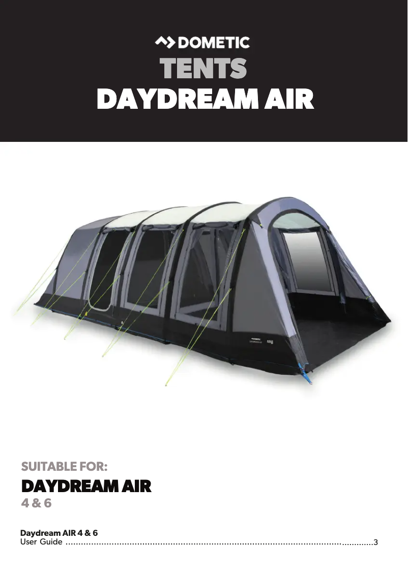 Page 1 de la notice Manuel utilisateur Dometic Daydream 6 AIR