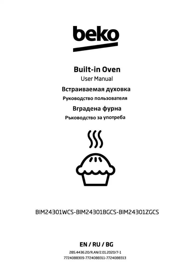 Page 1 de la notice Manuel utilisateur Beko BIM 24301 ZGCS