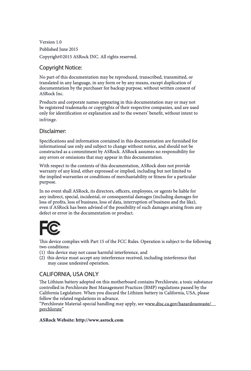 Image de la première page du manuel de l'appareil Fatal1ty Z170 Gaming K6