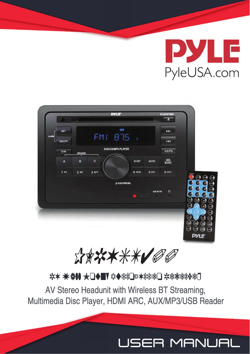 Page 1 de la notice Manuel utilisateur Pyle PLRVST400