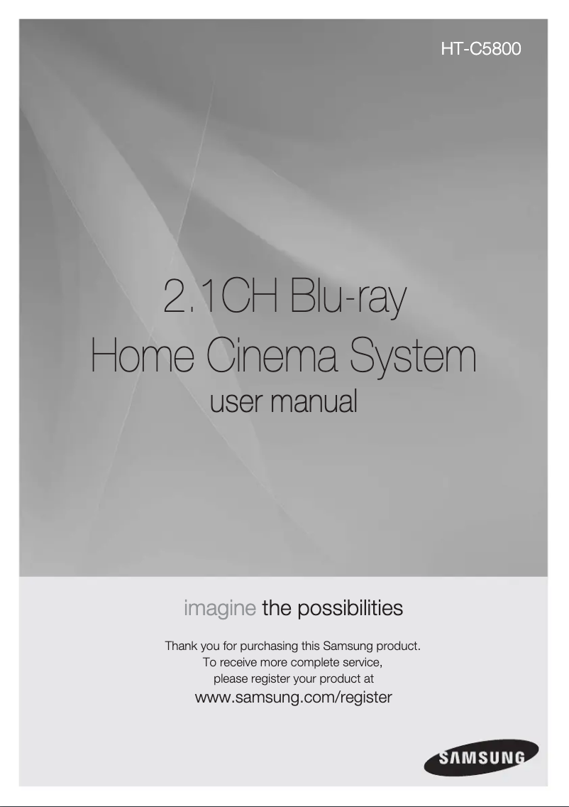 Página 1 del manual Manual de usuario Samsung HT-C5800