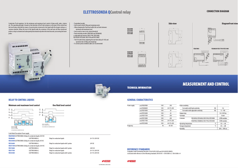 Image de la première page du manuel de l'appareil Elettrosonda Q