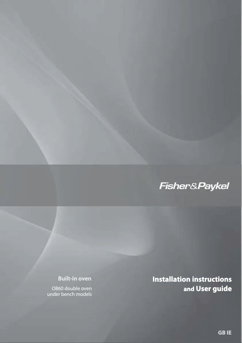 Página 1 del manual Manual de usuario Fisher & Paykel OB60HDEX3