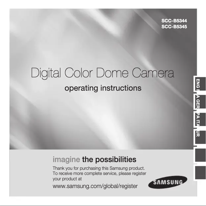 Page 1 de la notice Manuel utilisateur Samsung SCC-B5345