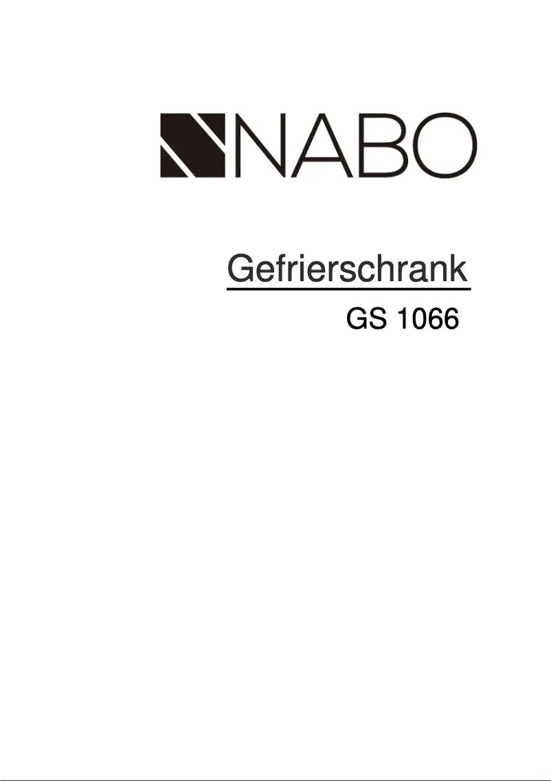 Page 1 de la notice Manuel utilisateur Nabo GS 1066