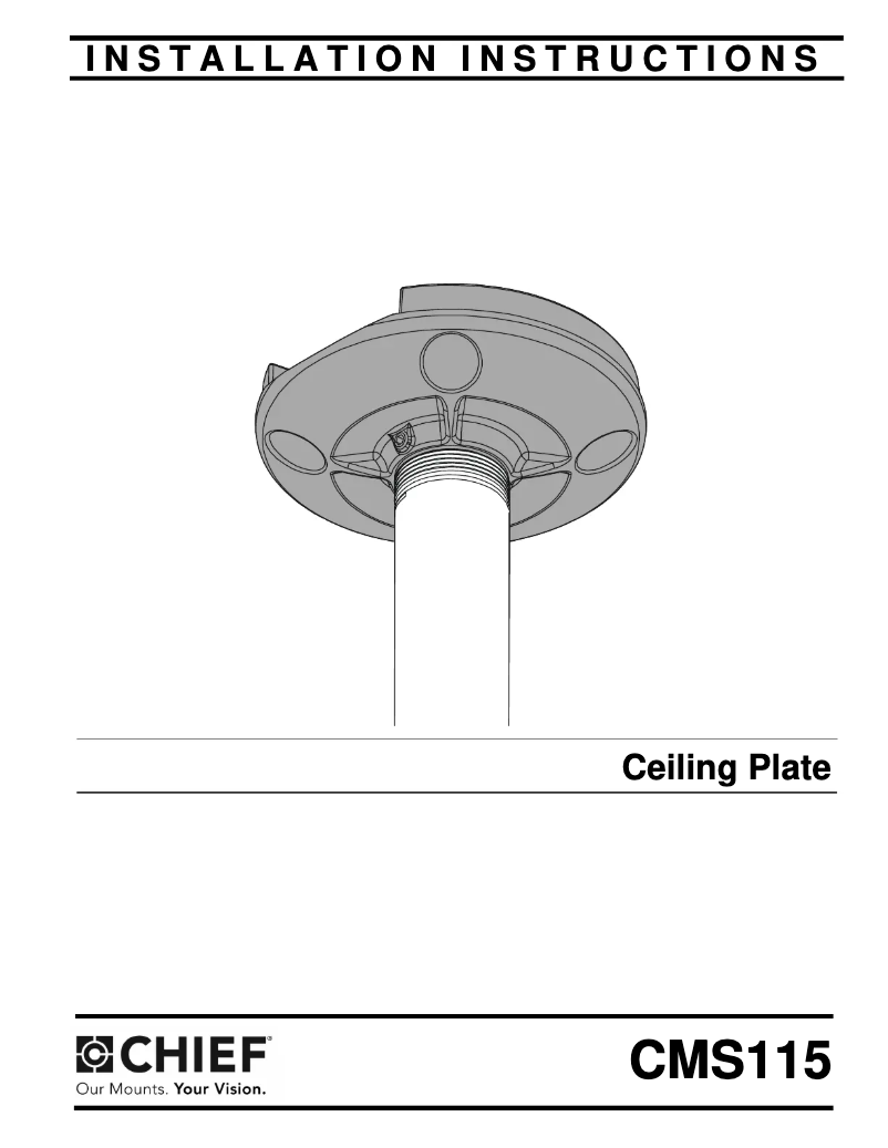 Page 1 de la notice Manuel utilisateur Chief CMS115
