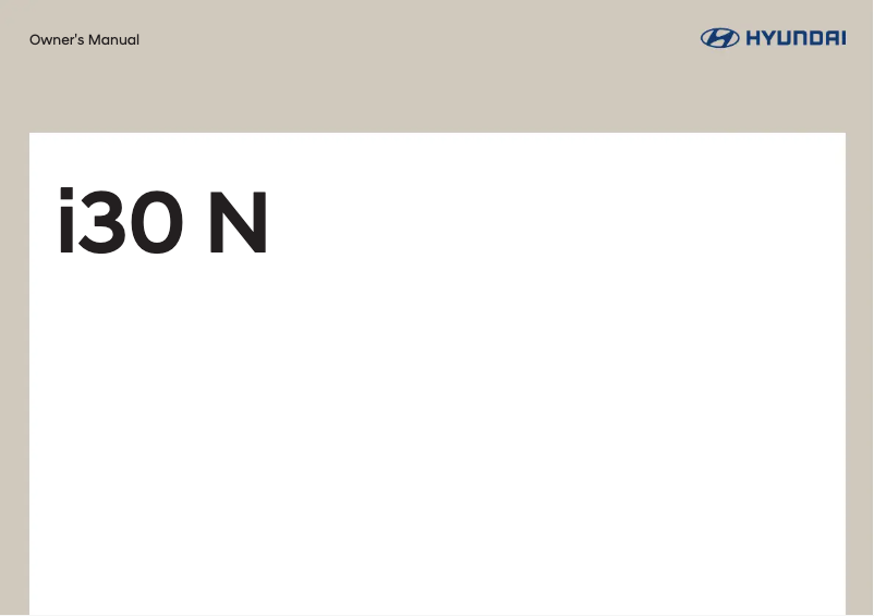 Image de la première page du manuel de l'appareil i30 N (2020)