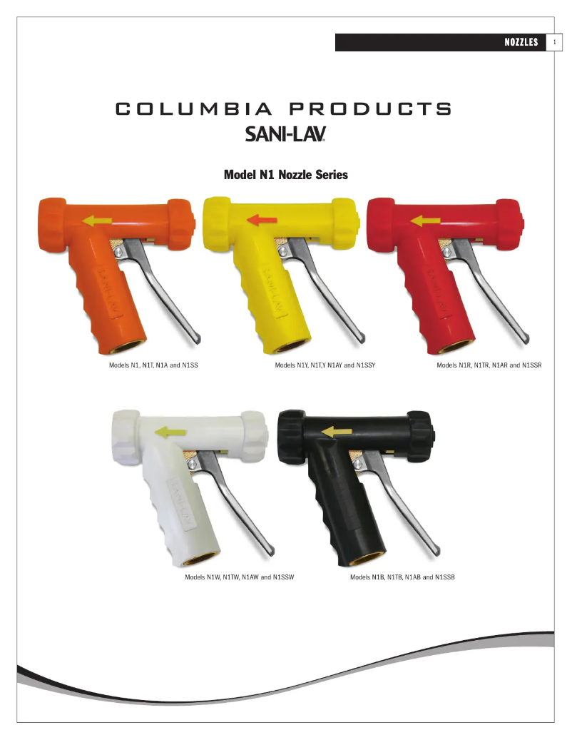 Page 1 of the manual User Manual Sani-Lav N1TB