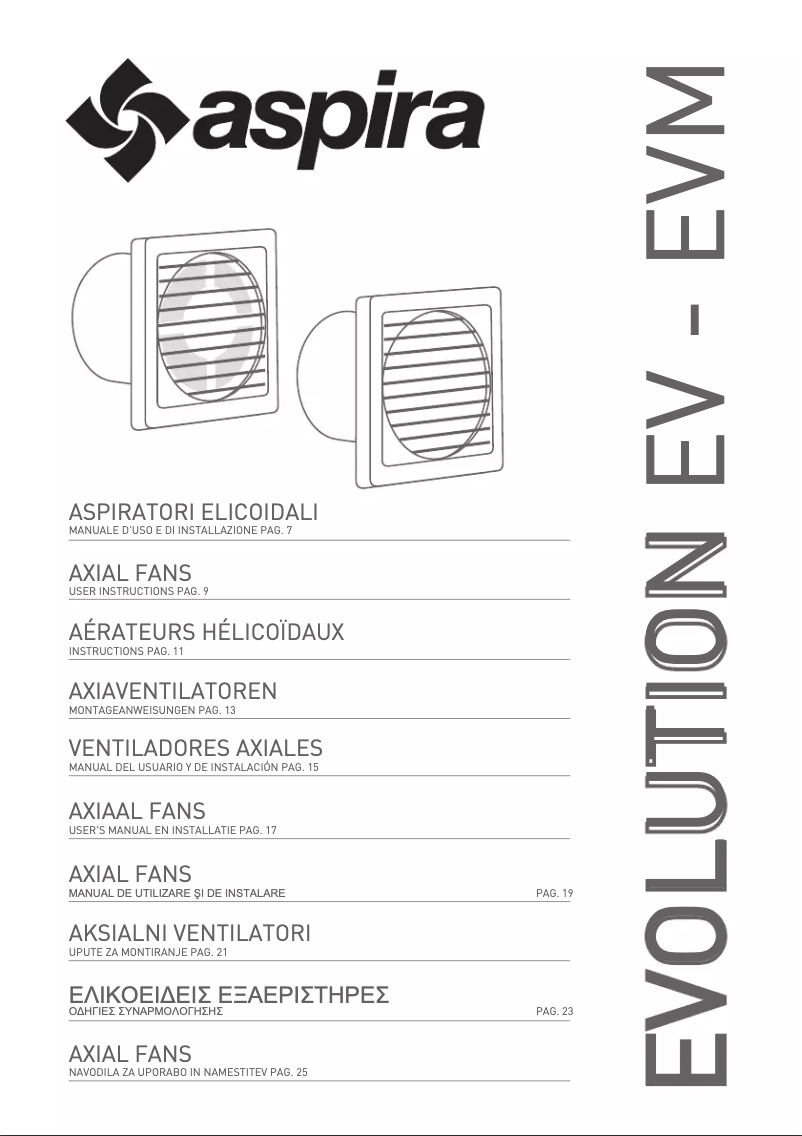 Image de la première page du manuel de l'appareil EVOLUTION EV