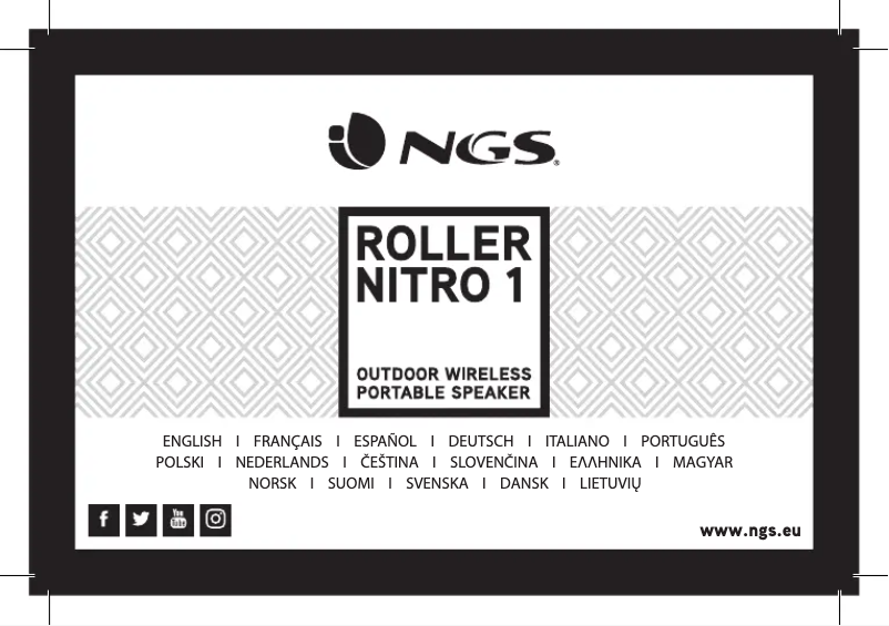 Page 1 de la notice Manuel utilisateur NGS Roller Nitro 1