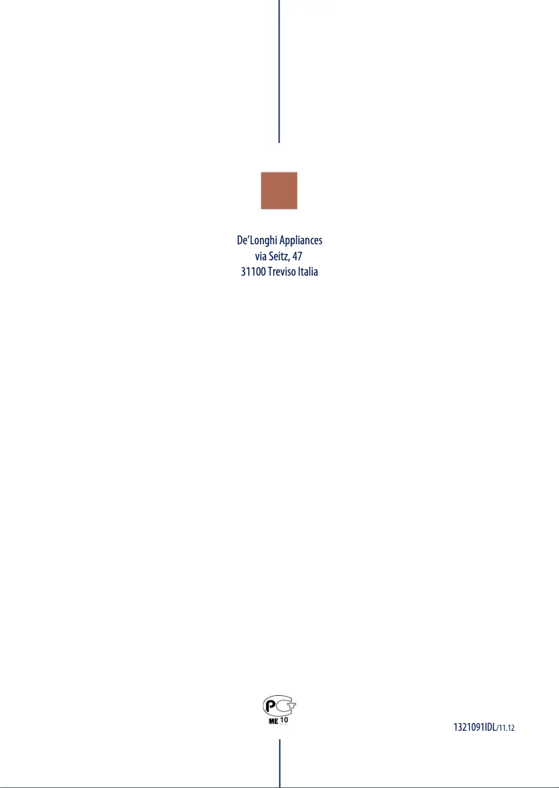 Page n°1 - Manuel utilisateur DeLonghi Brillante ICMJ 210.1