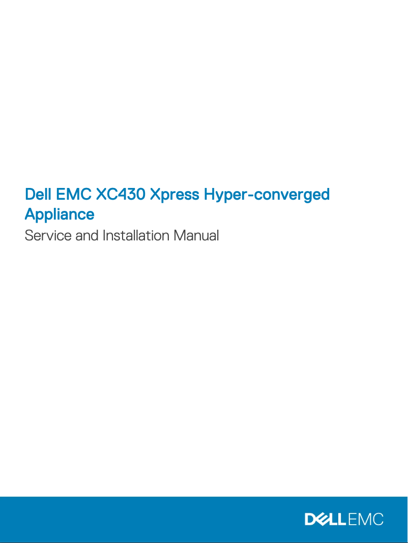 Page 1 de la notice Manuel utilisateur Dell EMC XC430 Xpress