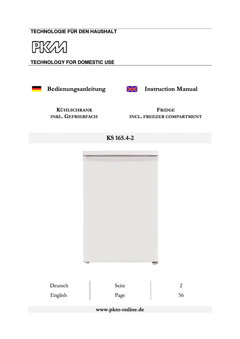 Image de la première page du manuel de l'appareil KS165.4-2