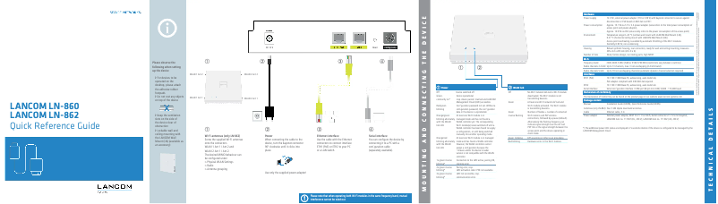 Page n°1 - Manuel utilisateur Lancom LN-862