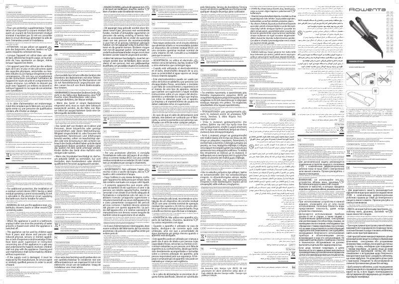 Page n°1 - Manuel utilisateur Rowenta Fashion Stylist CF4512