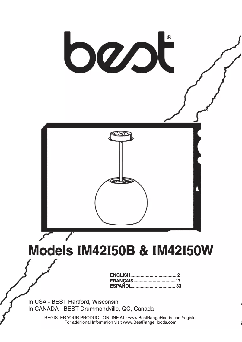 Page n°1 - Guide d'installation Best Sphera IM42I50W