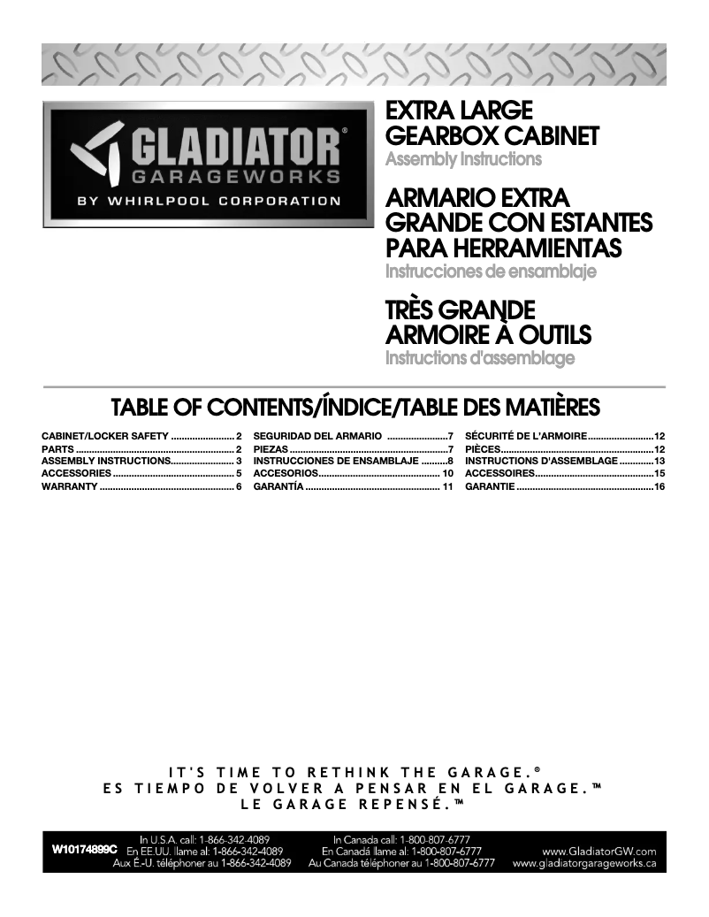 Page n°1 - Guide d'installation Gladiator GAJG48KDYG