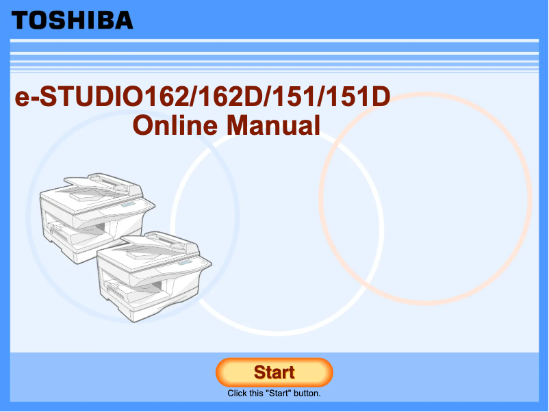 Page 1 de la notice Manuel utilisateur Toshiba E-Studio 162D