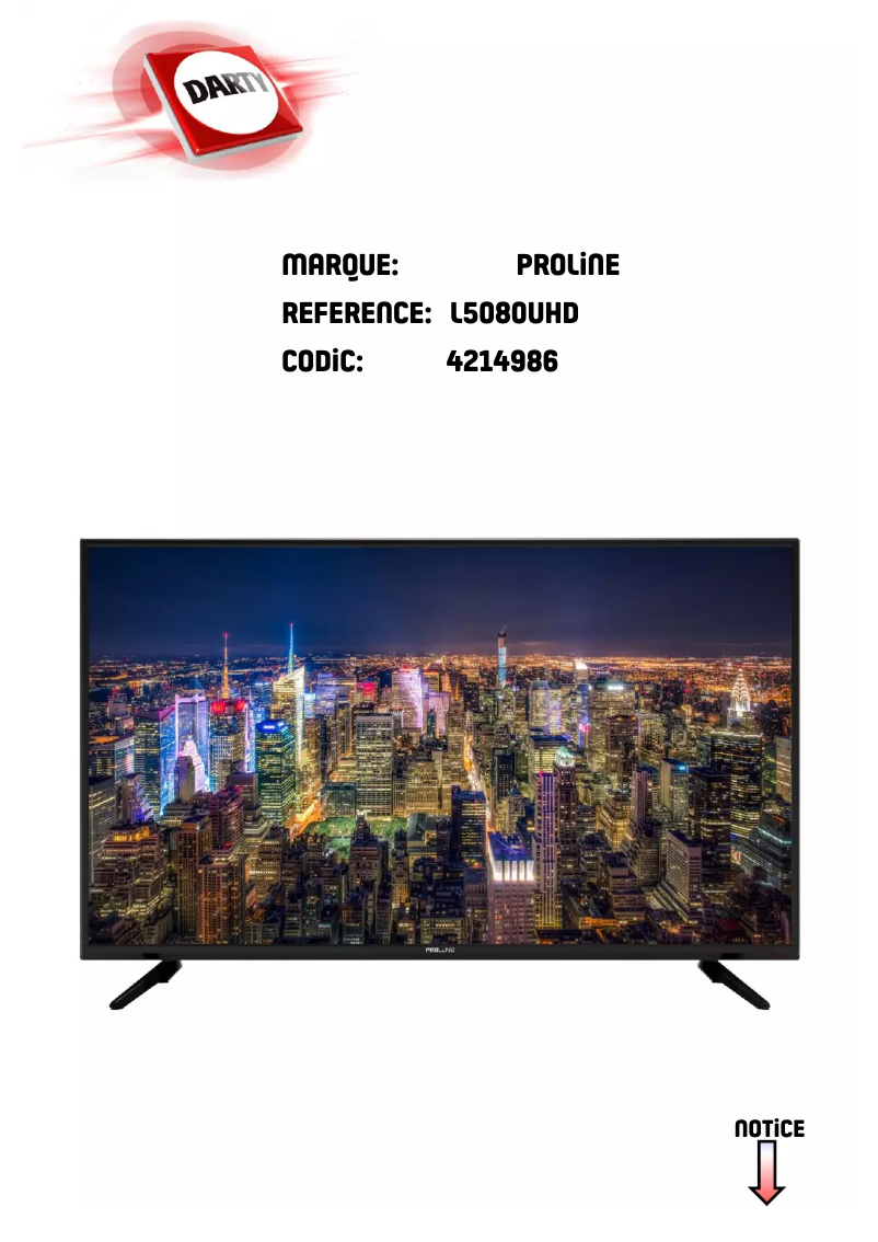 Image de la première page du manuel de l'appareil L5080UHD