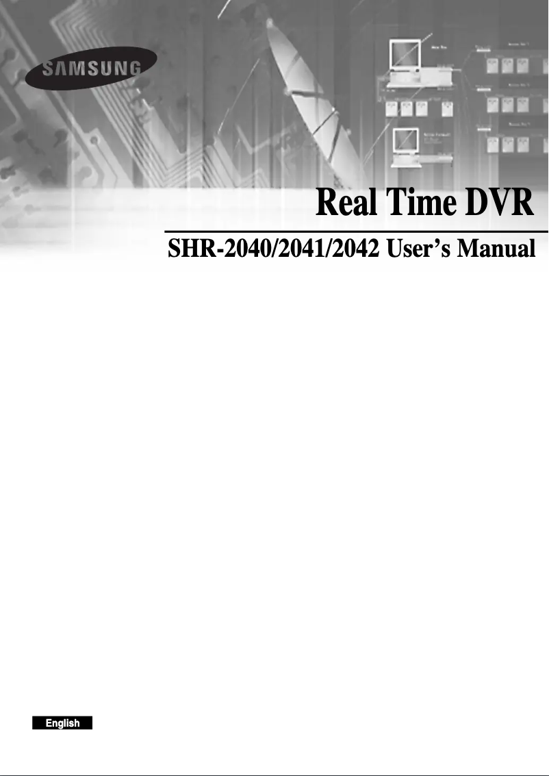 Page 1 de la notice Manuel utilisateur Samsung SHR-2042P2