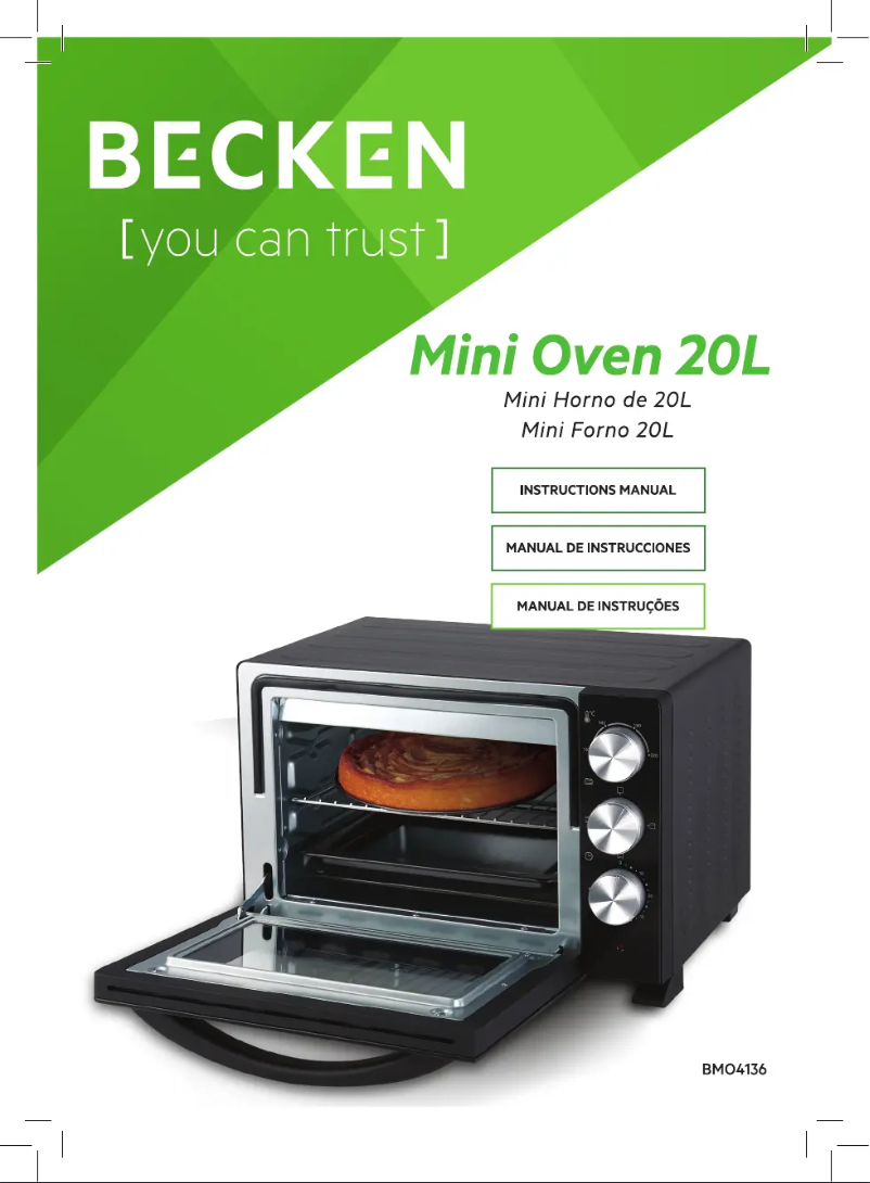 Page n°1 - Manuel utilisateur Becken BMO4136