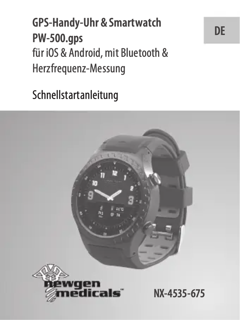 Page 1 of the manual User Manual Newgen Medicals PW-500.gps