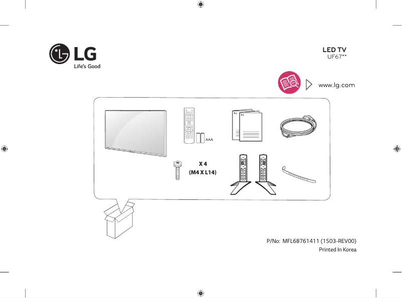 Page 1 de la notice Manuel utilisateur LG 40UF6710