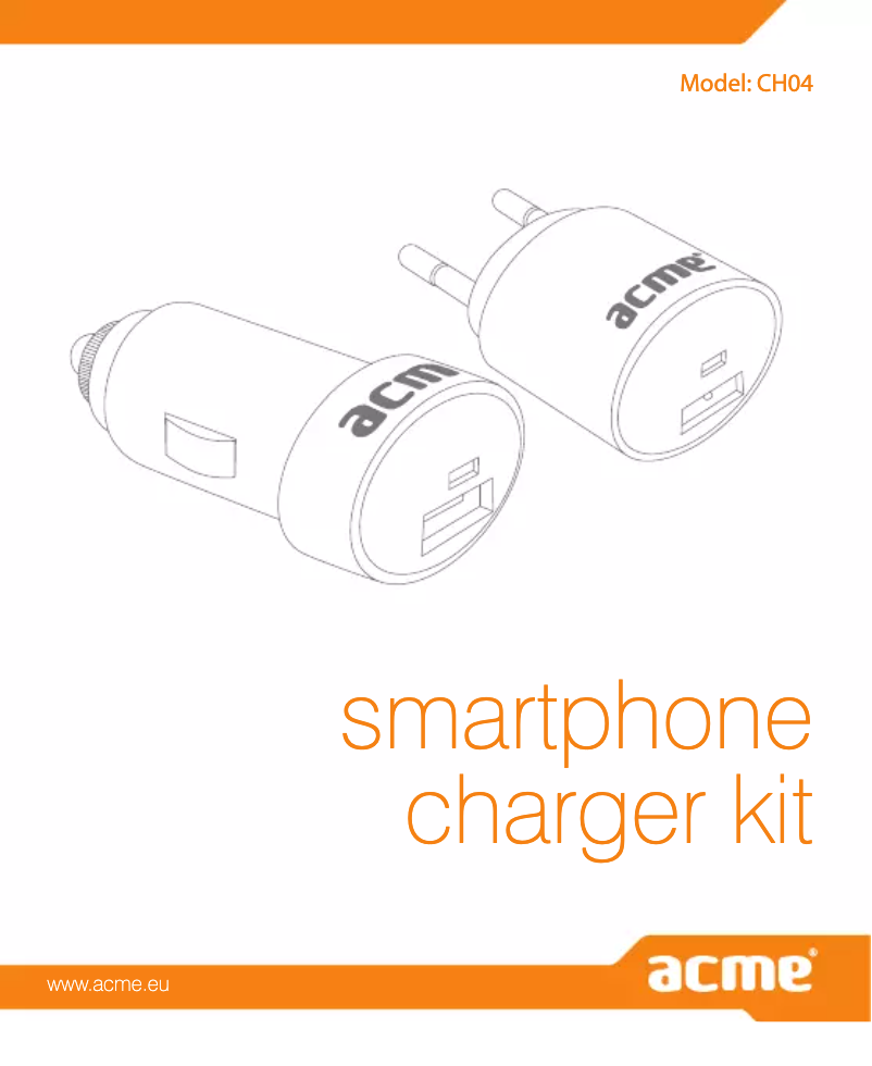 Page 1 de la notice Manuel utilisateur Acme Made CH04