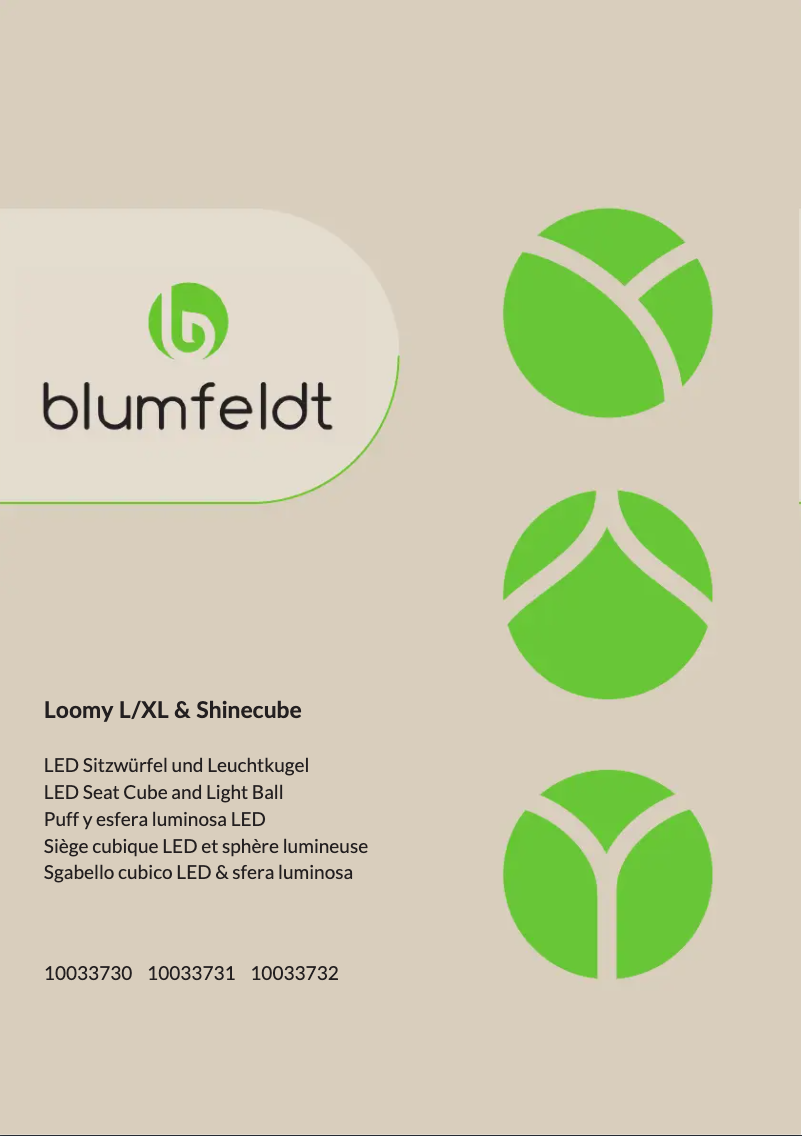 Page 1 de la notice Manuel utilisateur Blumfeldt Loomy XL