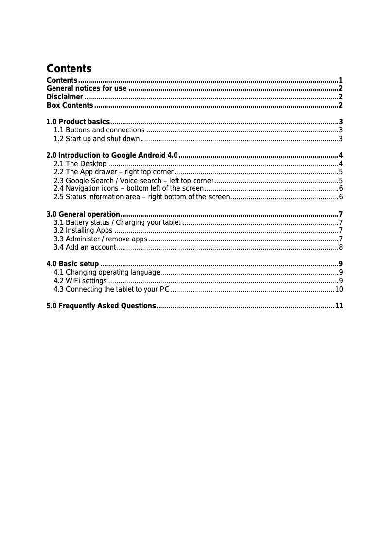 Image de la première page du manuel de l'appareil ProTab 2 XL