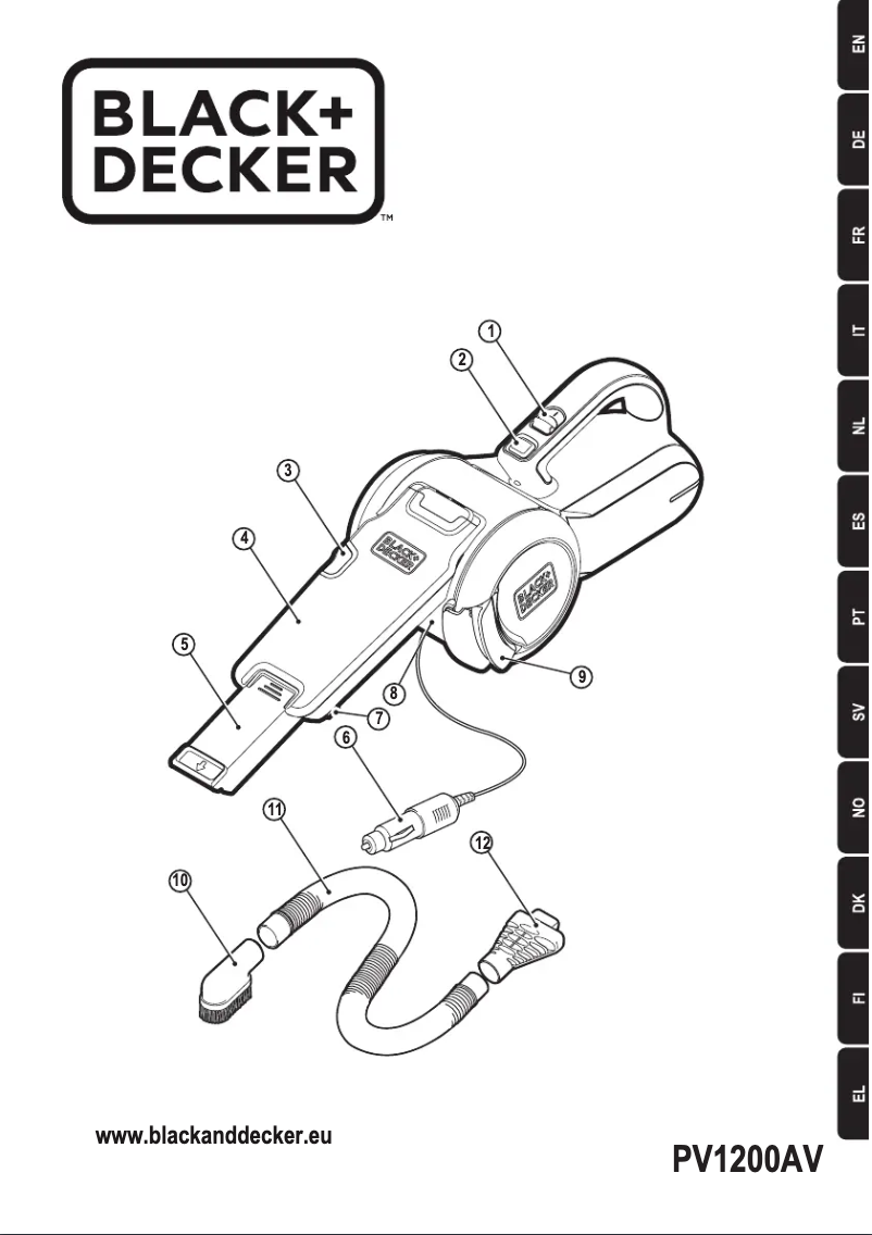 Page 1 de la notice Manuel utilisateur Black & Decker PV1200