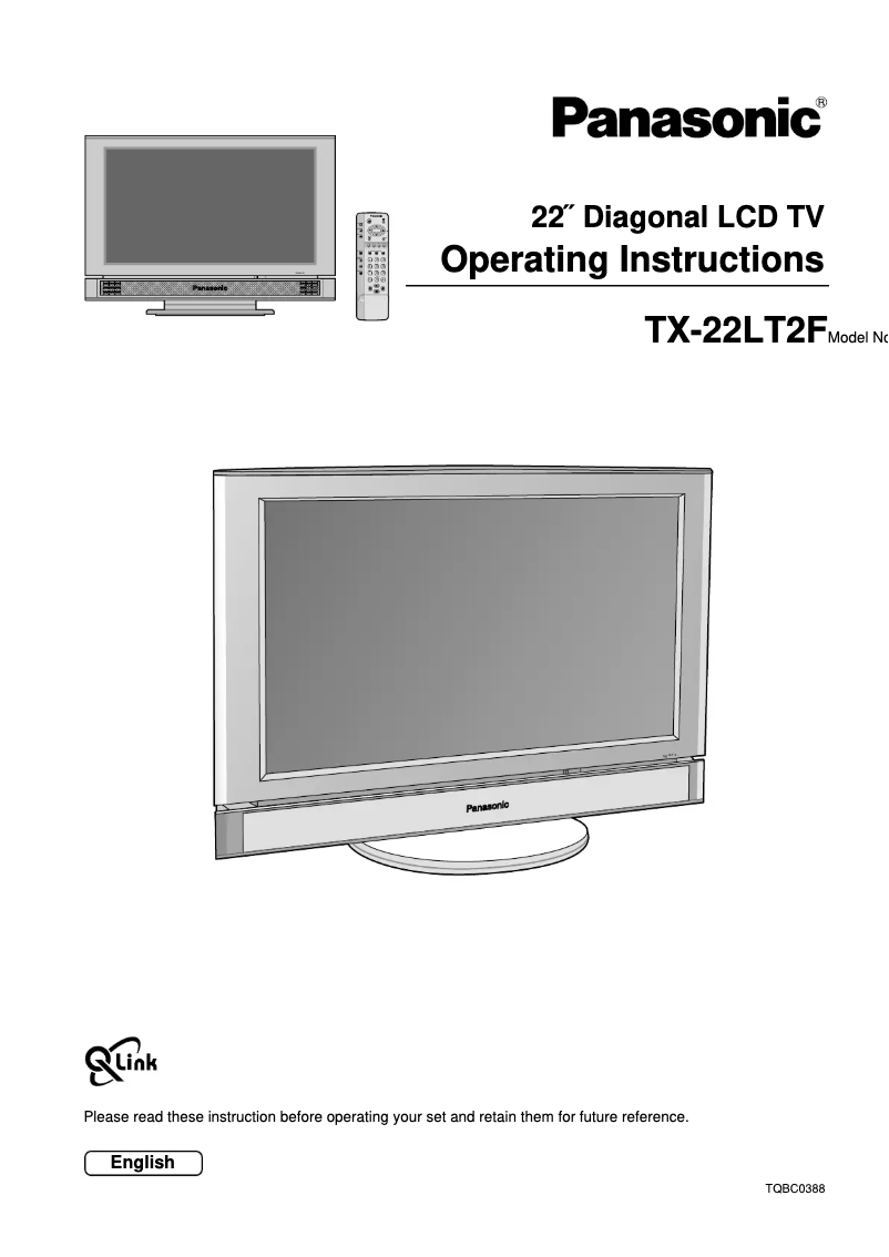 Página 1 del manual Manual de usuario Panasonic Viera TX-22LT2F
