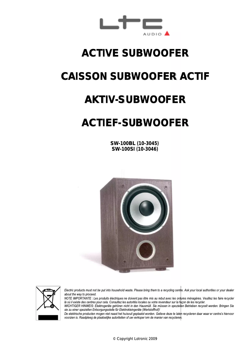 Página 1 del manual Manual de usuario LTC SW100